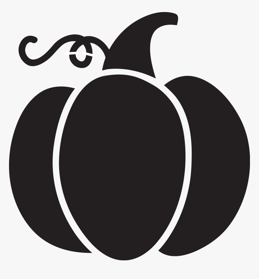 26 Images Of Pumpkin Silhouette Template - Black And White Pumpkin Png, Transparent Png, Free Download