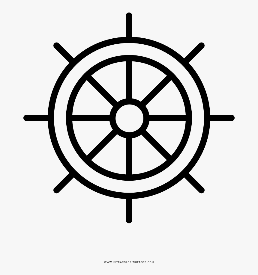 Ship Wheel Coloring Page - Timone Icon, HD Png Download, Free Download