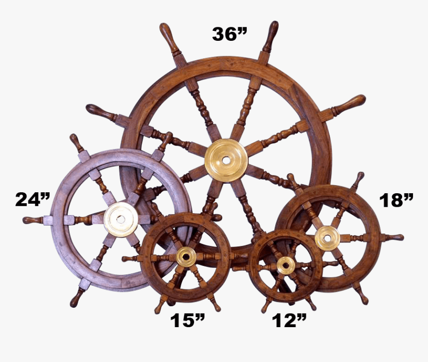 Wooden 15-inch Ship Wheel - Large Ship Wheel, HD Png Download, Free Download