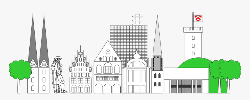 Bielefeld Skyline City Free Picture - Bielefeld Clipart, HD Png Download, Free Download
