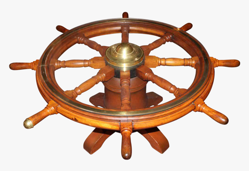 19th C Ship’s Wheel Coffee Table - Coffee Table, HD Png Download, Free Download