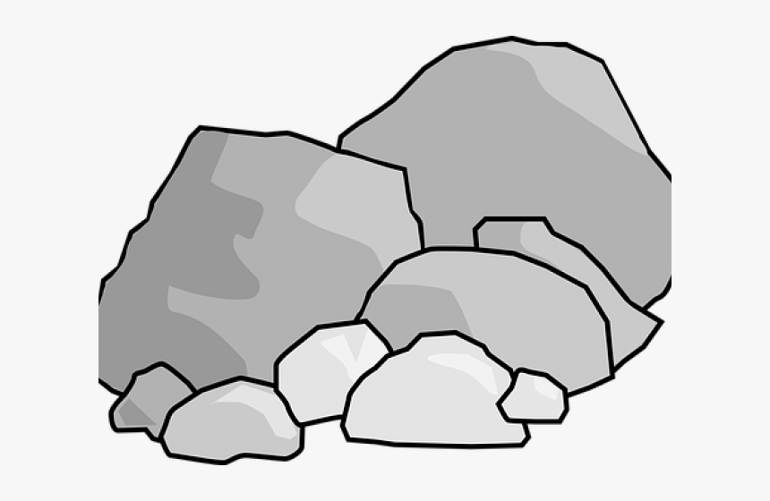 Boulders Clipart Stick Stone - Rock Clipart, HD Png Download, Free Download