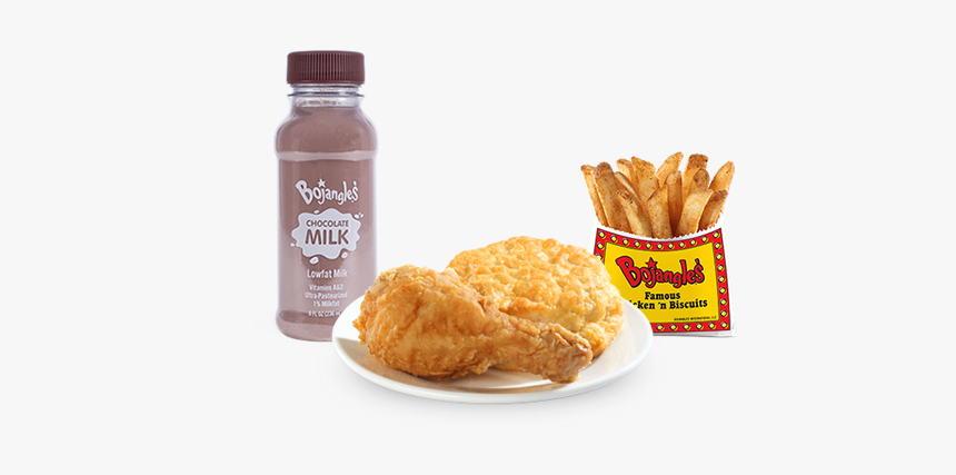 Bojangles Kids Chicken Leg With Biscuit Fries And Chocolate - French Fries, HD Png Download, Free Download