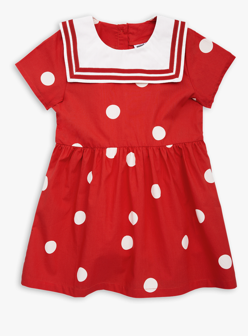 Mini Rodini Dot Red Woven Sailor Dress - Polka Dot, HD Png Download, Free Download