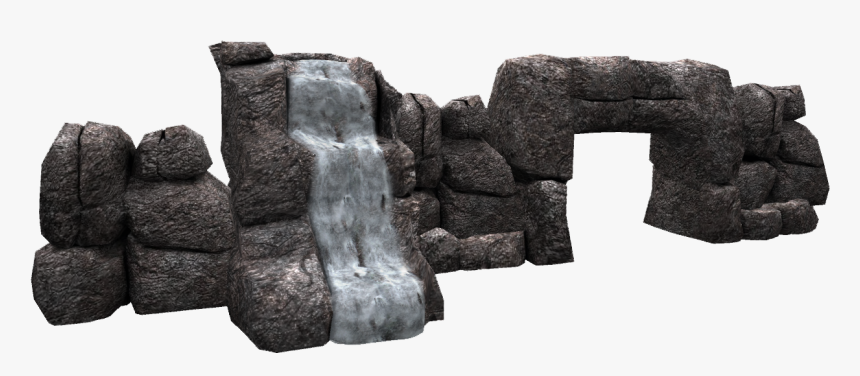 Waterfall With Rocks Png, Transparent Png, Free Download