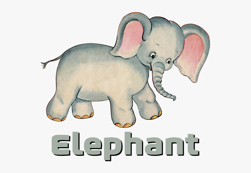 Vintage Baby Elephant Png, Transparent Png, Free Download