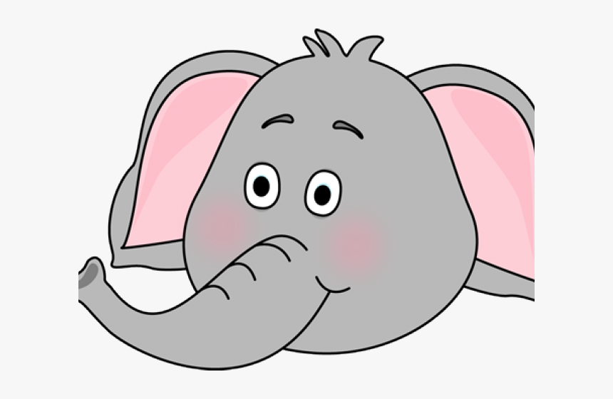 Face Clipart Baby Elephant - Baby Elephant Face Clipart, HD Png Download, Free Download