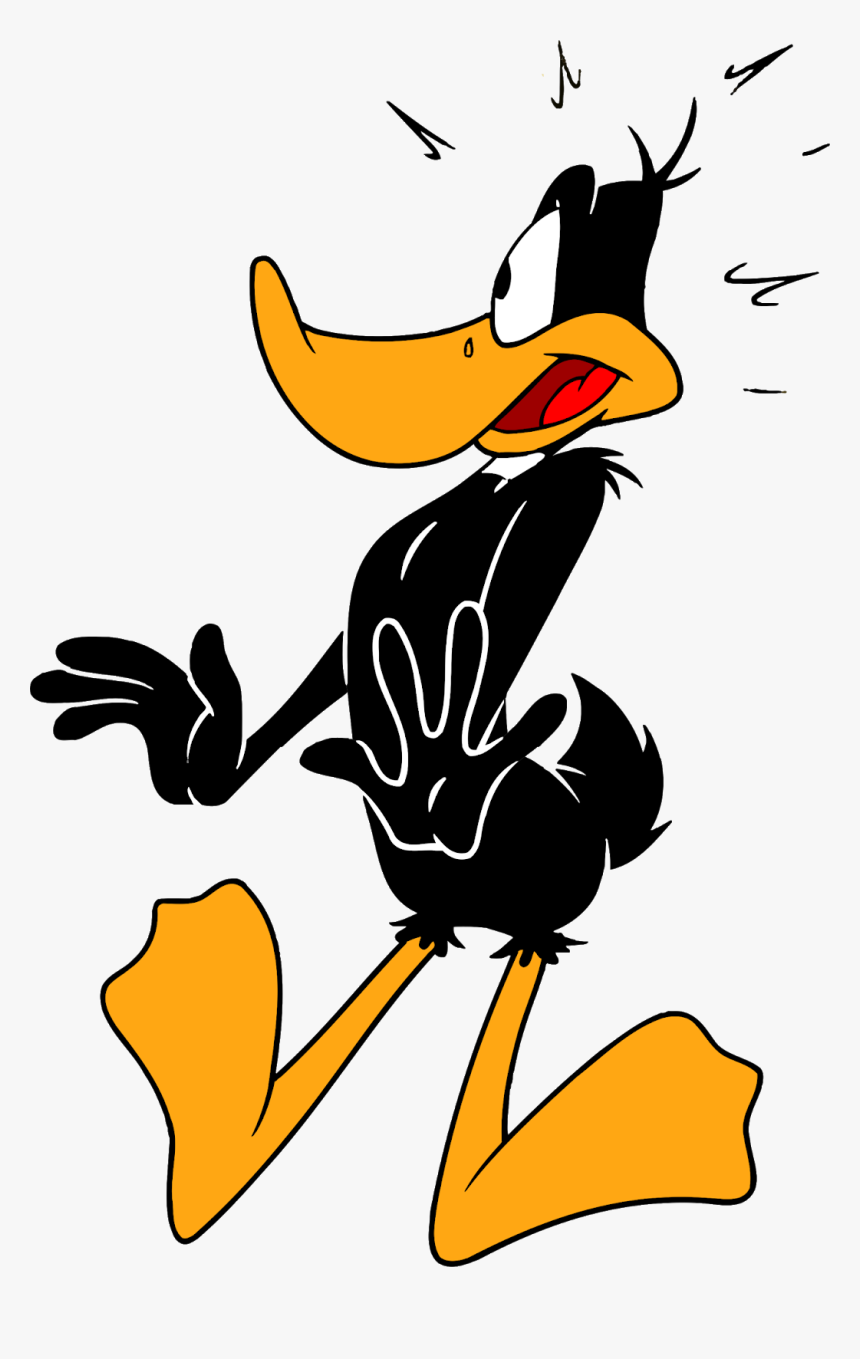 Daffy Duck Cartoon Character, Daffy Duck Characters, - Daffy Duck Surprised, HD Png Download, Free Download