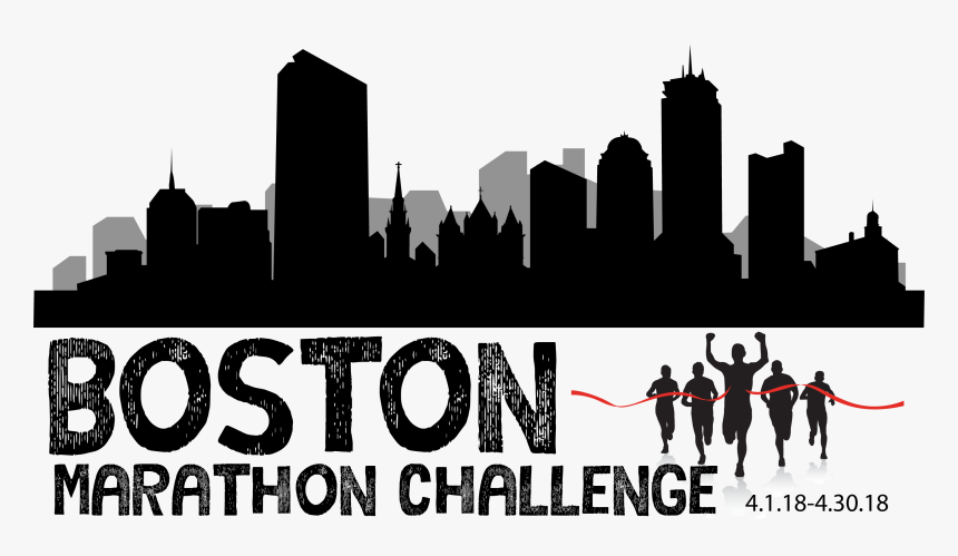 Boston Marathon Challenge - Boston Skyline Silhouette, HD Png Download, Free Download