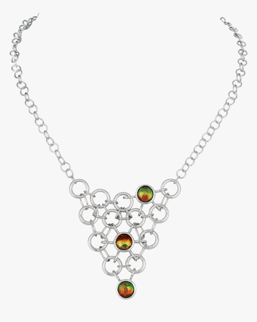 Akila Sterling Silver Drape Necklace By Korite Ammolite - Necklace, HD Png Download, Free Download