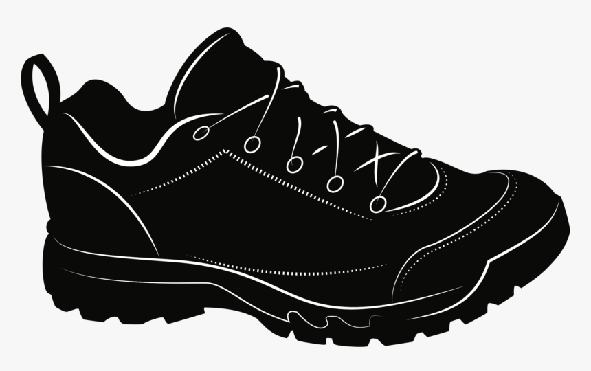 Walking Shoe,monochrome Photography,cross Training - Black Shoe Clip Art, HD Png Download, Free Download