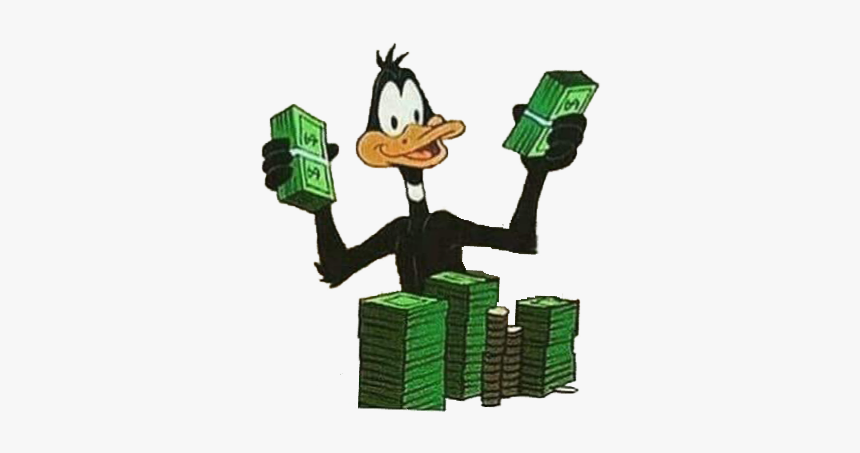 #stickergang #daffy #duck #hustle #money #gangster - Daffy Duck With Money, HD Png Download, Free Download