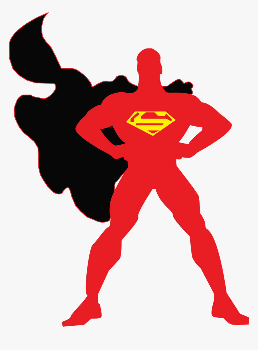 Transparent Drying Towel Clipart - Superman Cartoon, HD Png Download, Free Download