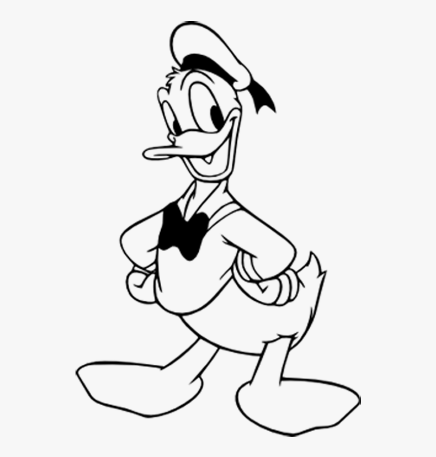 Chip Drawing Coloring Page - Donald Duck Coloring Page, HD Png Download, Free Download