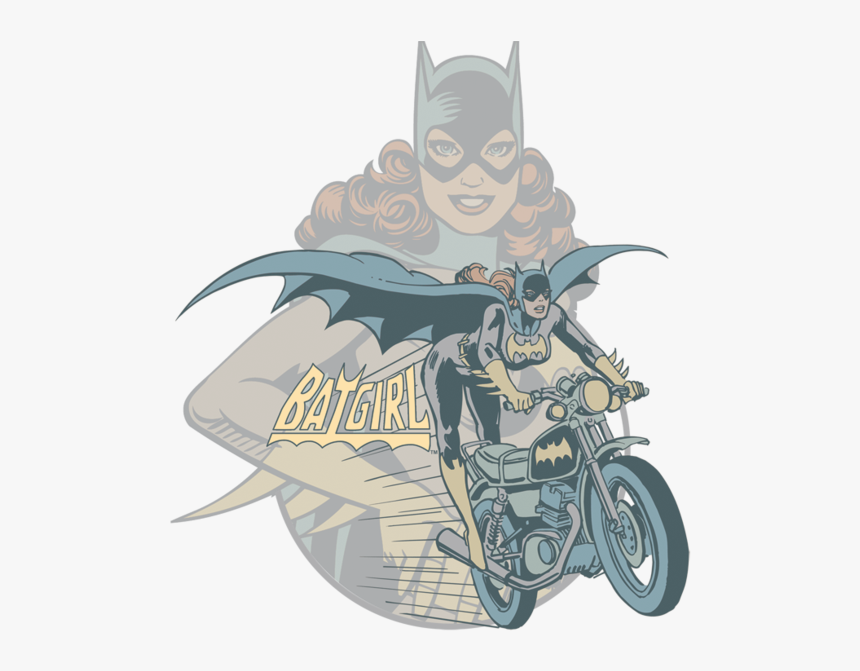 Dc Comics Batgirl Biker Men"s Slim Fit T-shirt - Cartoon, HD Png Download, Free Download