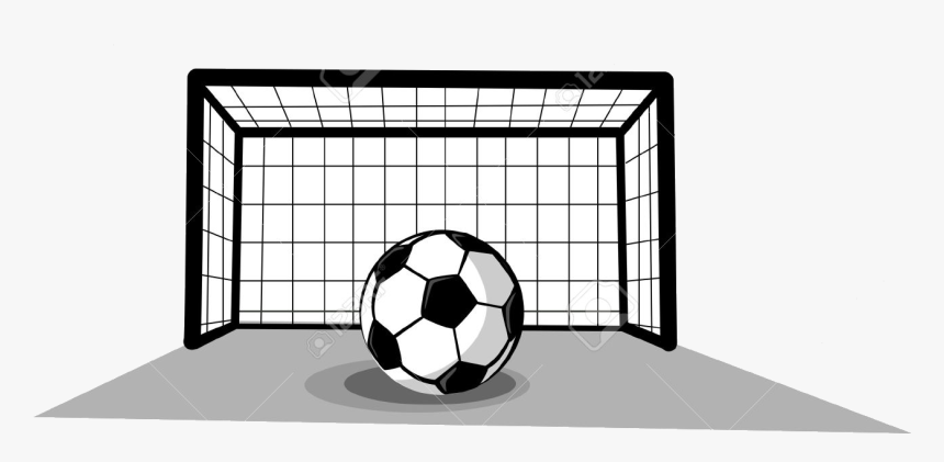 Soccer Goal Ball Clipart Free And Images Transparent - Soccer Ball And Goal Clipart, HD Png Download, Free Download