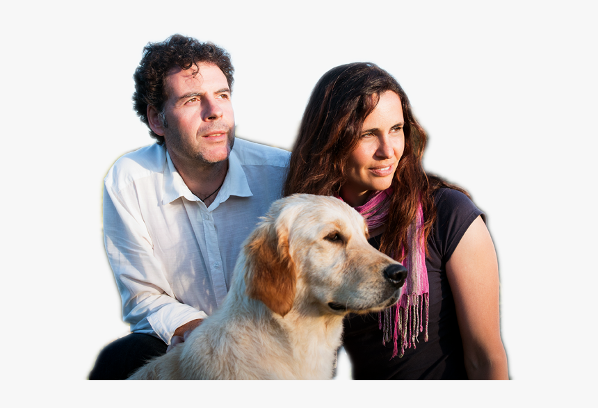 Couple With Golden Retriever - Golden Retriever, HD Png Download, Free Download