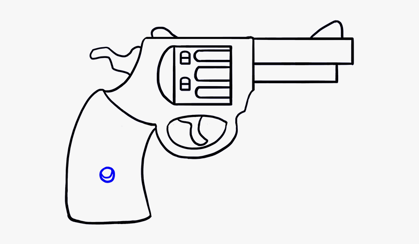Pistol Clipart Animated - Cartoon Easy Gun Drawing, HD Png Download, Free Download