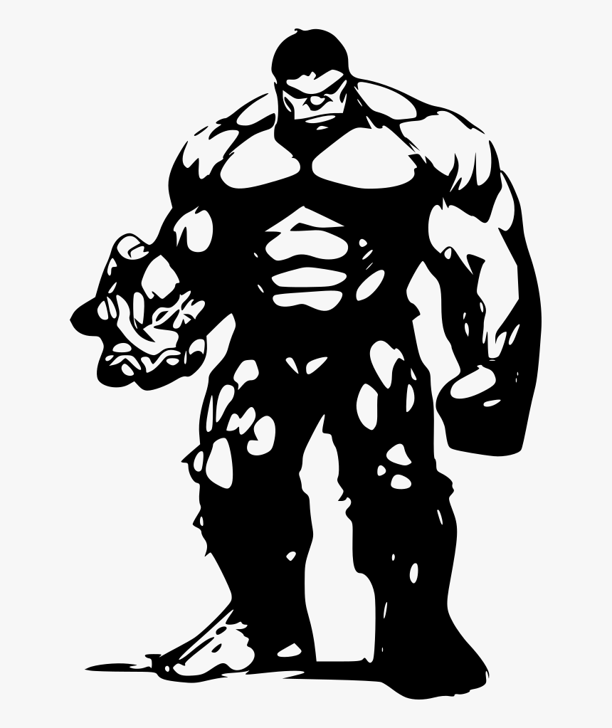 Black And White Marvel , Png Download - Hulk Decal, Transparent Png, Free Download