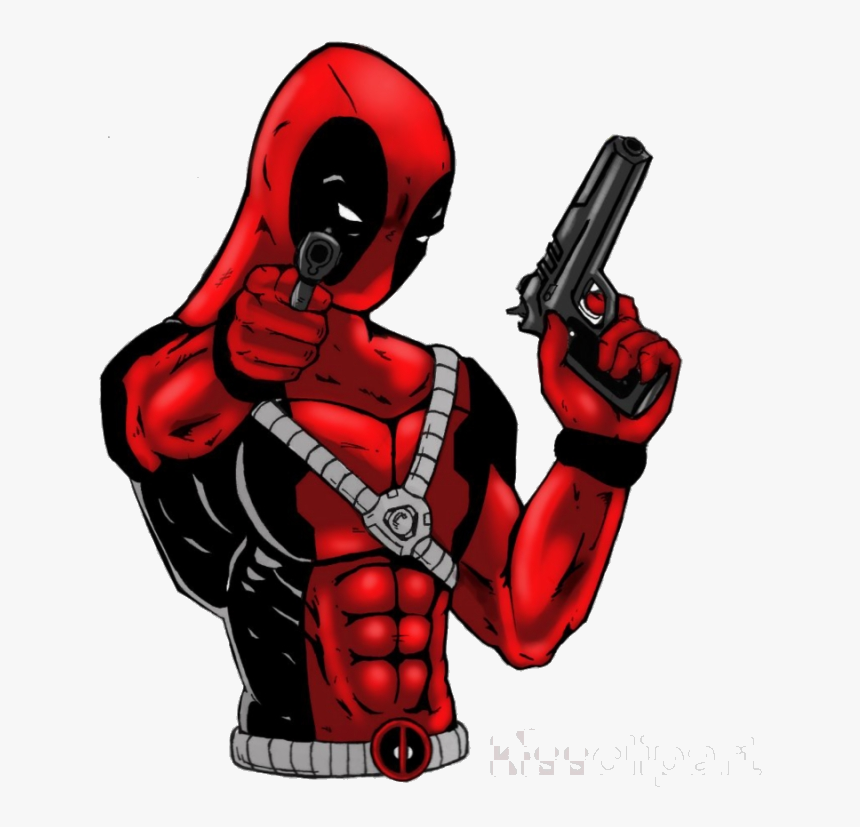 Deadpool Clipart Cartoon Superhero Drawings Of Marvel - Drawing Cartoon Superhero Marvel, HD Png Download, Free Download