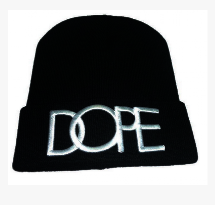 Dope Hats Transparent - White Logo Beanie Black, HD Png Download, Free Download