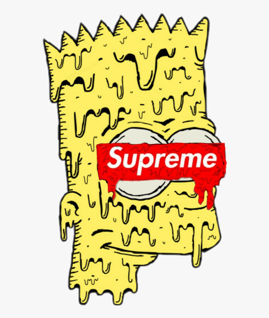 #bartsimpsons #bart #simpson #supreme #swagg #tumblr - Bart Simpson Drawings Supreme, HD Png Download, Free Download