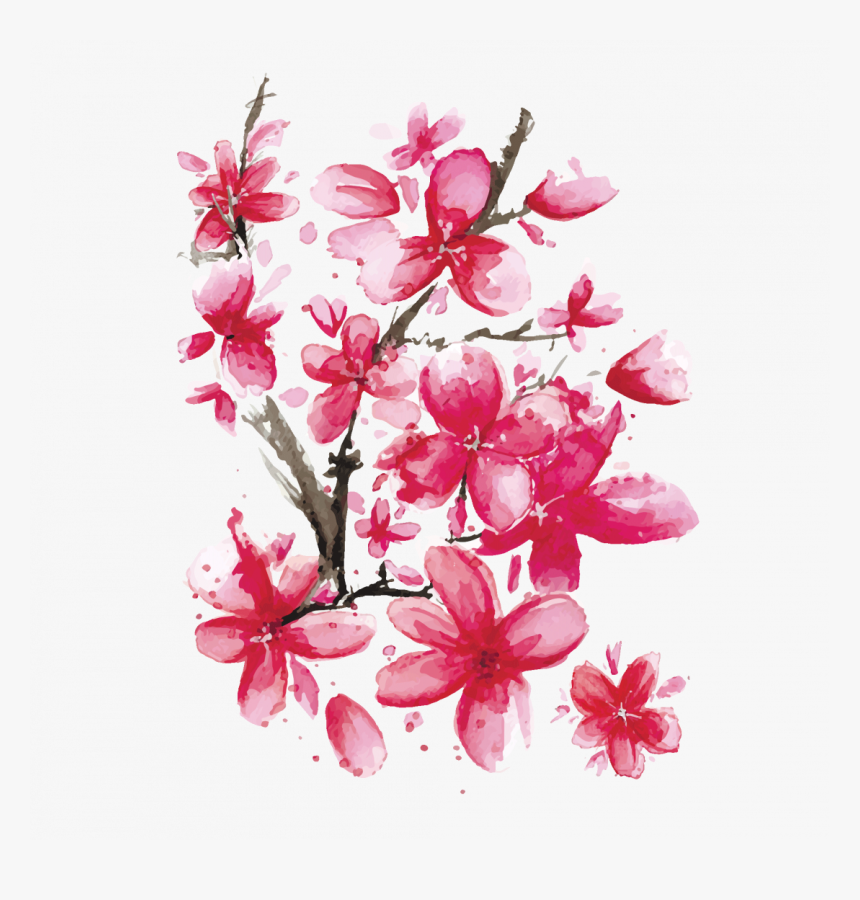 Временная Тату Сакура Розовая - Sakura Tattoo Png, Transparent Png, Free Download