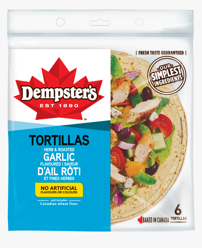 Dempster"s® Herb & Roasted Garlic Flavour Tortilla - Dempster Tortilla, HD Png Download, Free Download