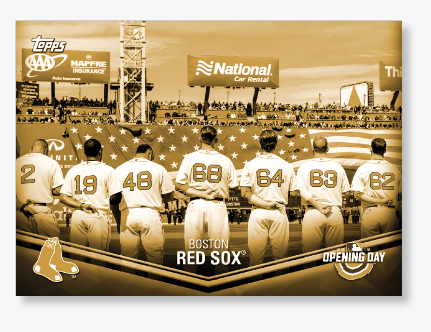 Boston Red Sox 2018 Topps Opening Day Baseball Opening - Red Sox Boston 2018, HD Png Download, Free Download