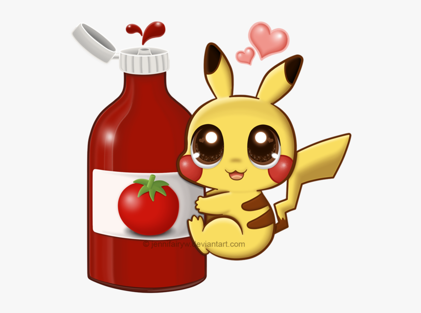 Collection Of Cute High Quality Free Ⓒ - Cute Pikachu And Ketchup, HD Png Download, Free Download