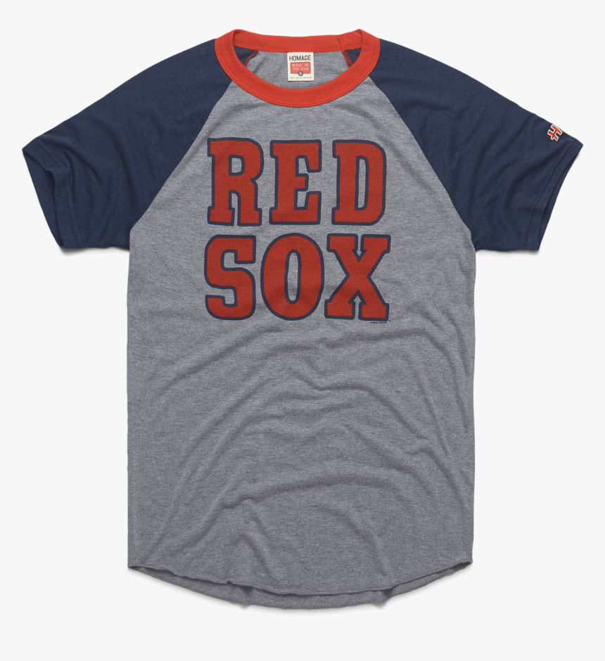 Block Red Sox Baseball T Shirt 01010512050 Grey Navy - Active Shirt, HD Png Download, Free Download