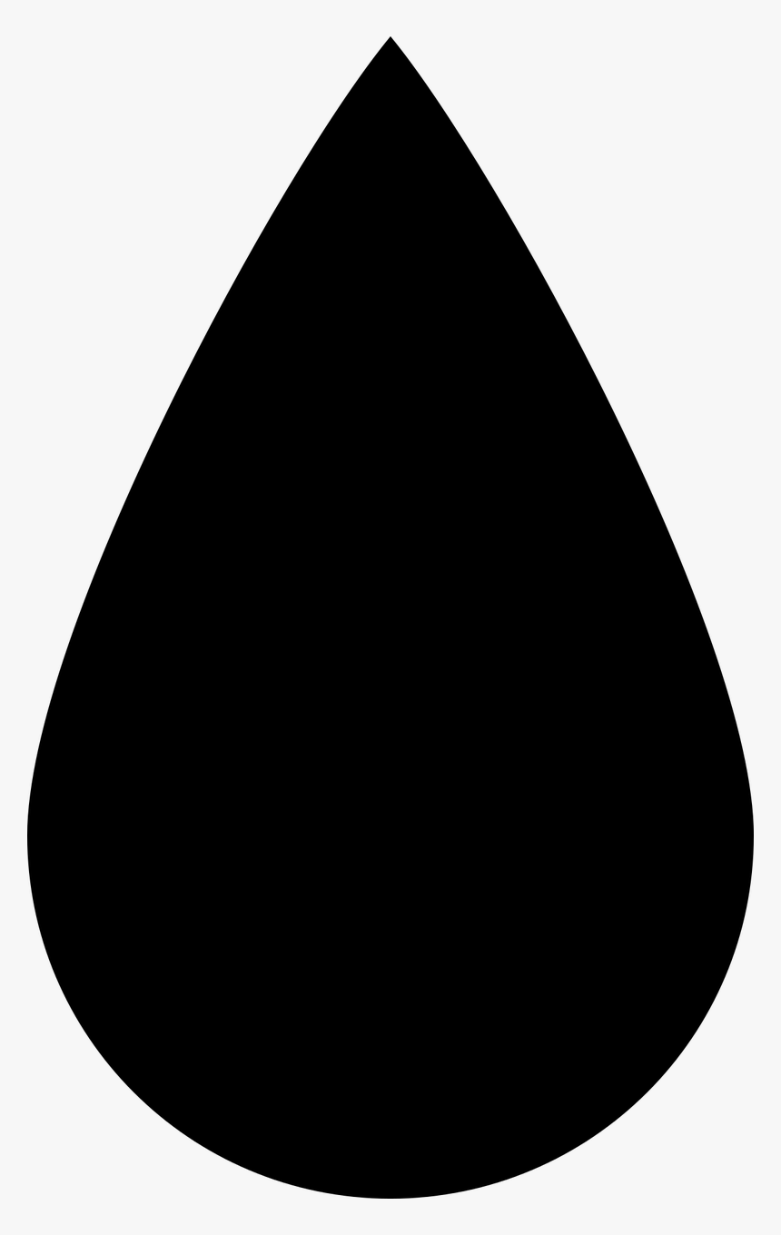 Transparent Black Oval Png - Blood Drop Clipart Black And White, Png Download, Free Download