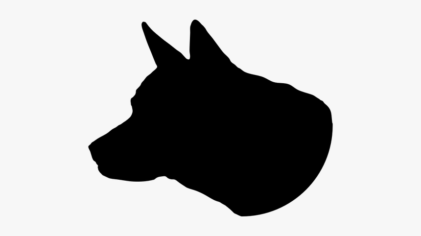 Dog Head Silhouette - Dog Head Clip Png, Transparent Png, Free Download