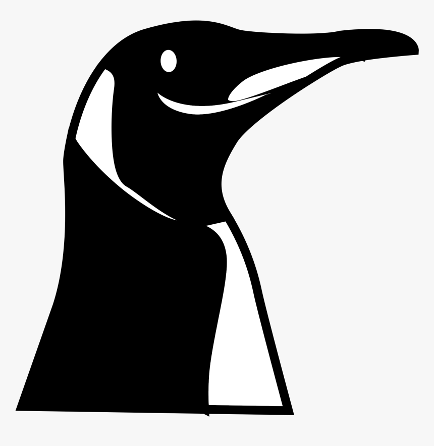 Penguin Silhouette Svg Clip Arts - Penguin Head Black And White, HD Png Download, Free Download