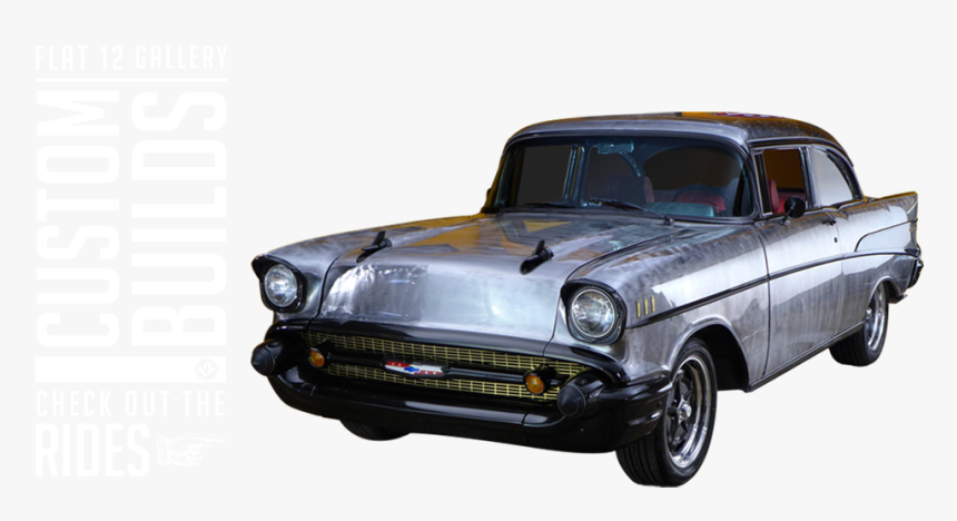 Flat 12 Gallery/ Classic Cars / Reality Television - 1957 Chevy Bel Air Flat 12 Gallery, HD Png Download, Free Download