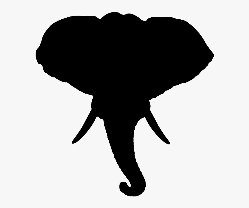 Elephant Head Elephant Silhouette, HD Png Download, Free Download