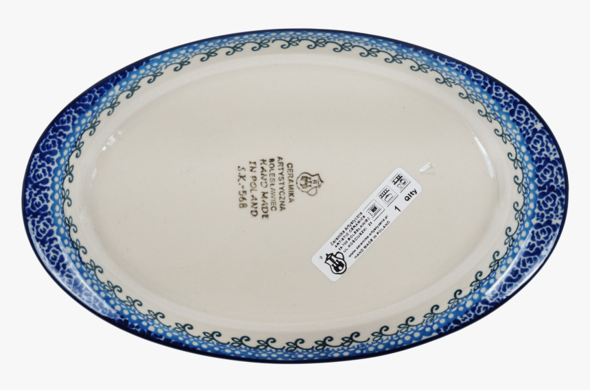 Oval Snack Plate/saucer "
 Class="lazyload Lazyload - Blue And White Porcelain, HD Png Download, Free Download
