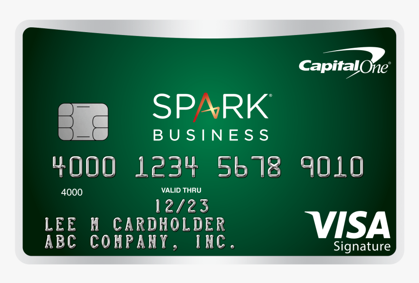 Green Credit Card With Capital One Spark Business Branding - Capital One Spark, HD Png Download, Free Download