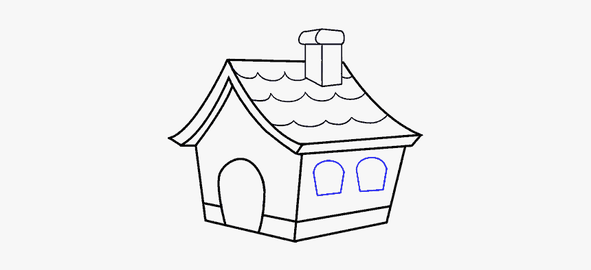 A Cartoon House In - Draw A Cartoon House, HD Png Download, Free Download
