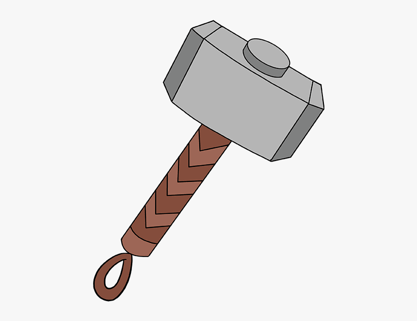 How To Draw Thor"s Hammer - Thor Hammer Drawing Easy, HD Png Download, Free Download