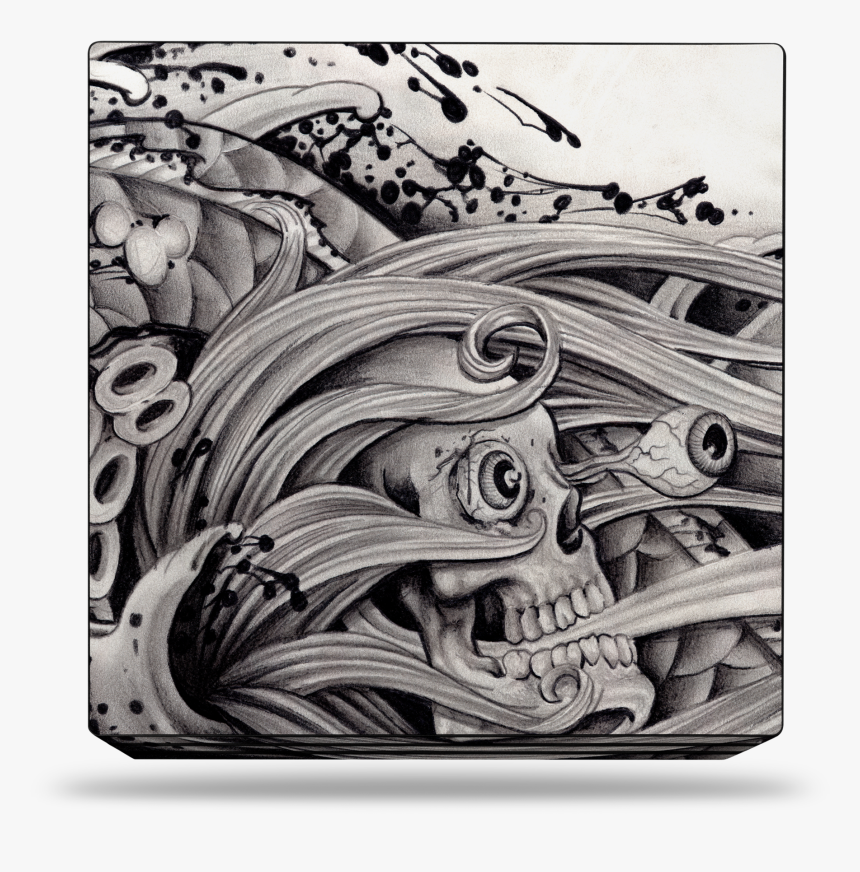 Sony Ps4 Pro Skull Tattoo Skin , Png Download - Nintendo Switch Skin Tattoo, Transparent Png, Free Download