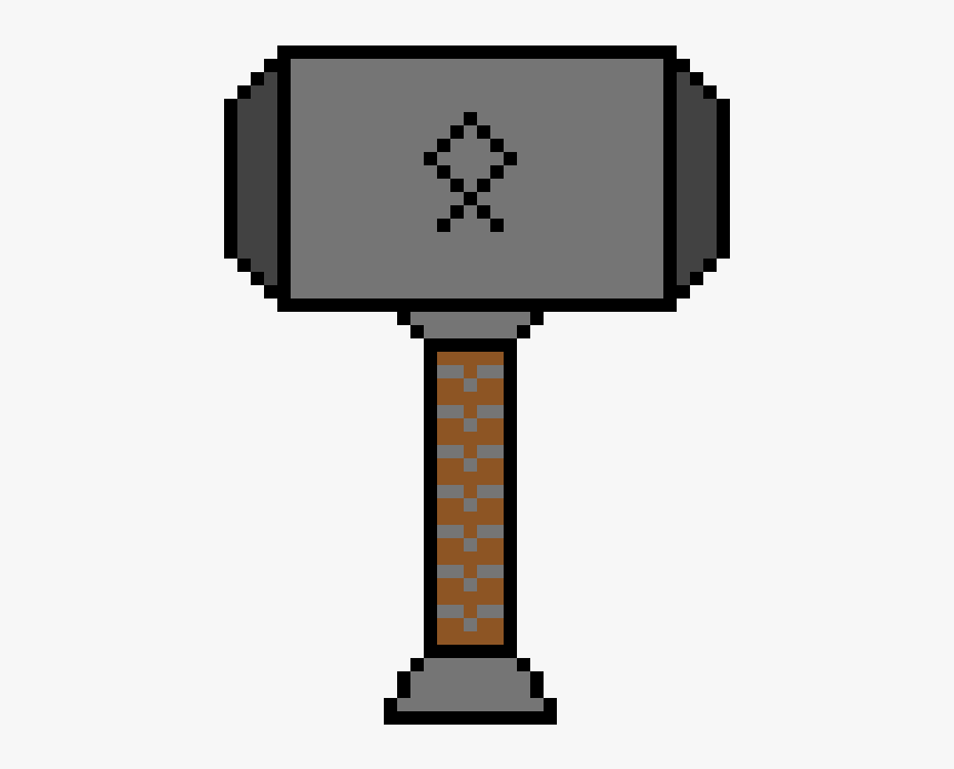 Thor Hammer Pixel Art Minecraft, HD Png Download, Free Download