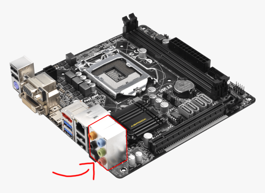 B85m-itx 2 - Lga 1150 Motherboard Itx B85m Itx, HD Png Download, Free Download