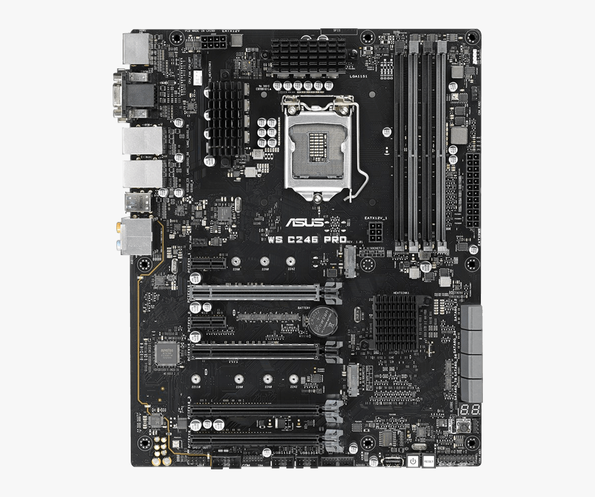 Ws C246 Pro, Intel C246 Chipset, Lga 1151, Hdmi, Atx - Asus P8h61 M Lx B3, HD Png Download, Free Download