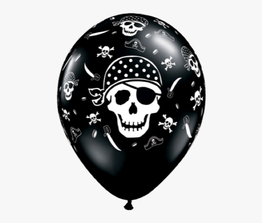 Pirate Skull & Cross Bones Black , Pose Med - Balloons Pirate, HD Png Download, Free Download