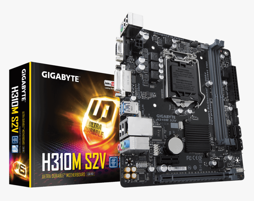 Gigabyte H310m S2v Micro Atx Lga1151 Motherboard, HD Png Download, Free Download