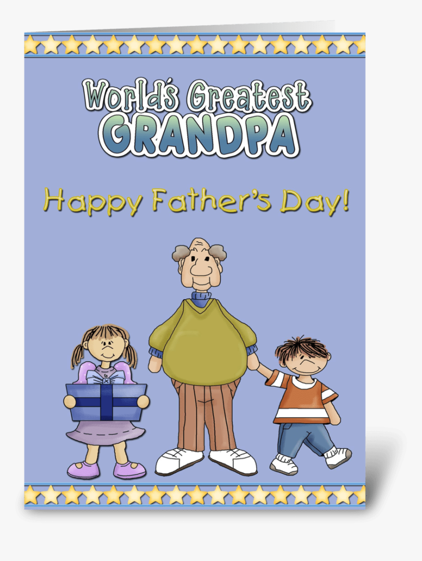 Grandpa Father"s Day From Grandchildren Greeting Card - Happy Father's Day From Granddaughter, HD Png Download, Free Download