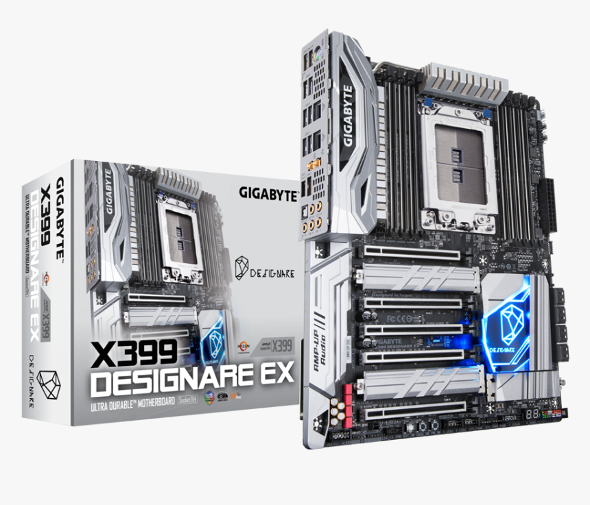 Gigabyte X399 Designare Ex Atx Tr4 Motherboard, HD Png Download, Free Download