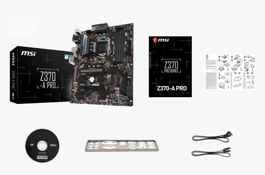 Msi Z370 A Pro Box Content - Msı Z370 A Pro, HD Png Download, Free Download