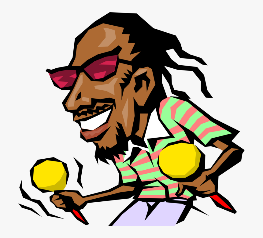 Vector Illustration Of Caribbean Musician With Maracas - Clipart Caribbean, HD Png Download, Free Download